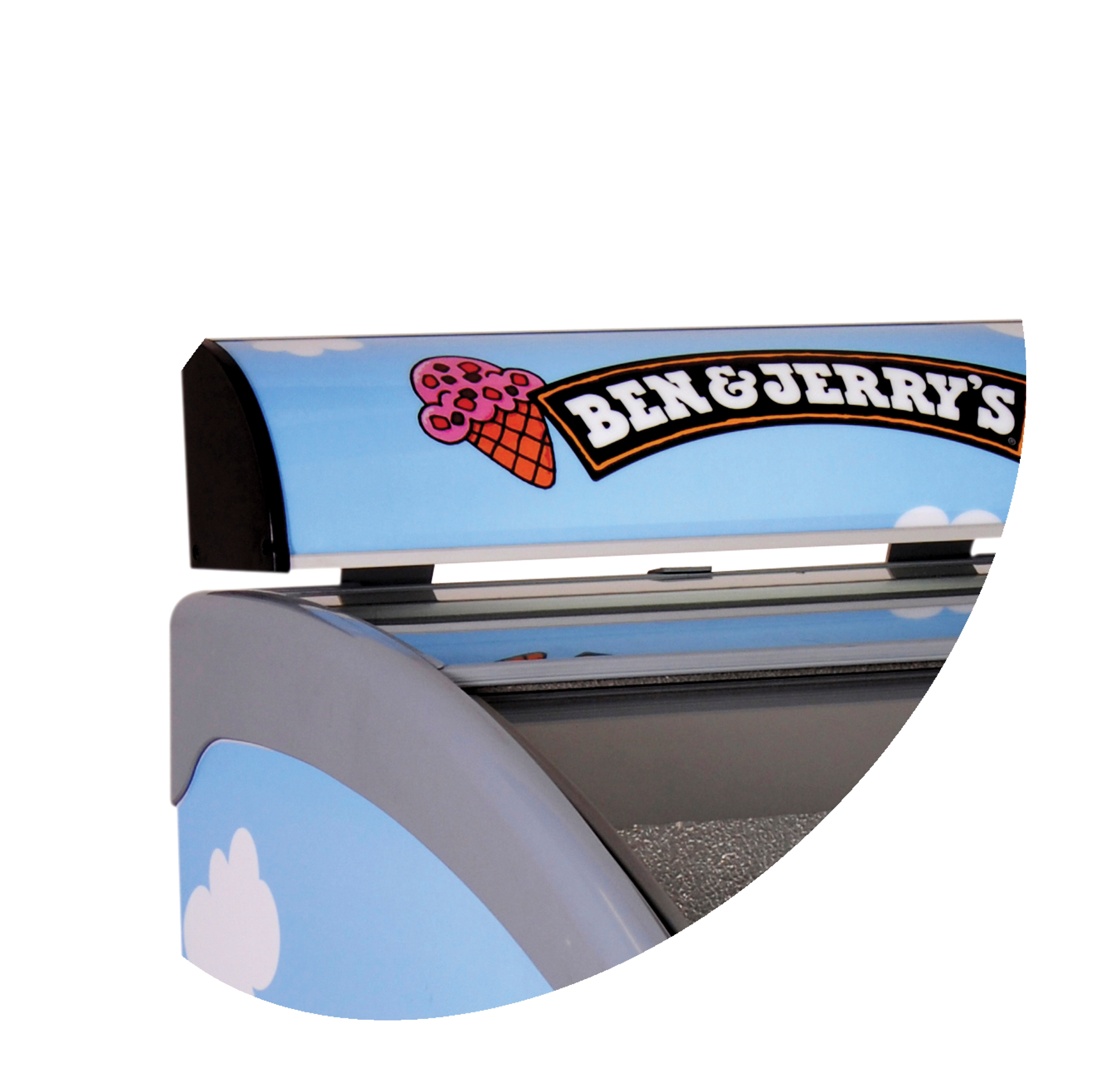 Pultová mraznička prosklené rovné víko TEFCOLD NIC 400 SC