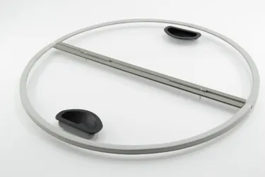 Complete Lid, Clear top, Grey edge, Black handle