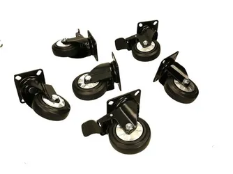 Wheel kit (3 with brake + 3 without brake, diameter 1)