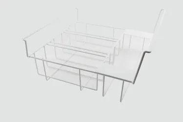 Cesta para 4 bidones de plástico de 5L