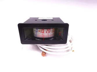 Black analog thermometer
