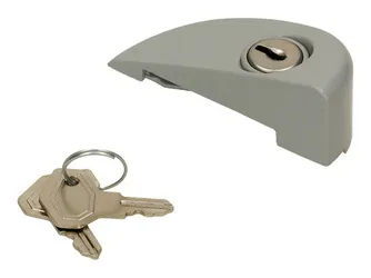 Gray lock block RAL7040 with keys