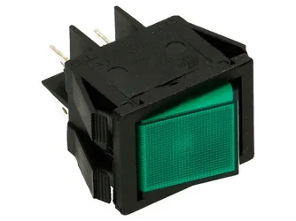 Pulsador Bipolar Verde 16A 250V