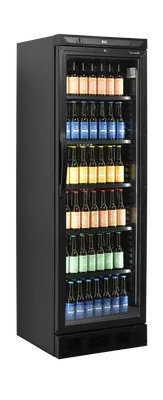 CEV425 BLACK - Czarna chłodziarka na butelki - 15825