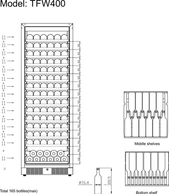 TFW400-F - Wine Cooler - 34134