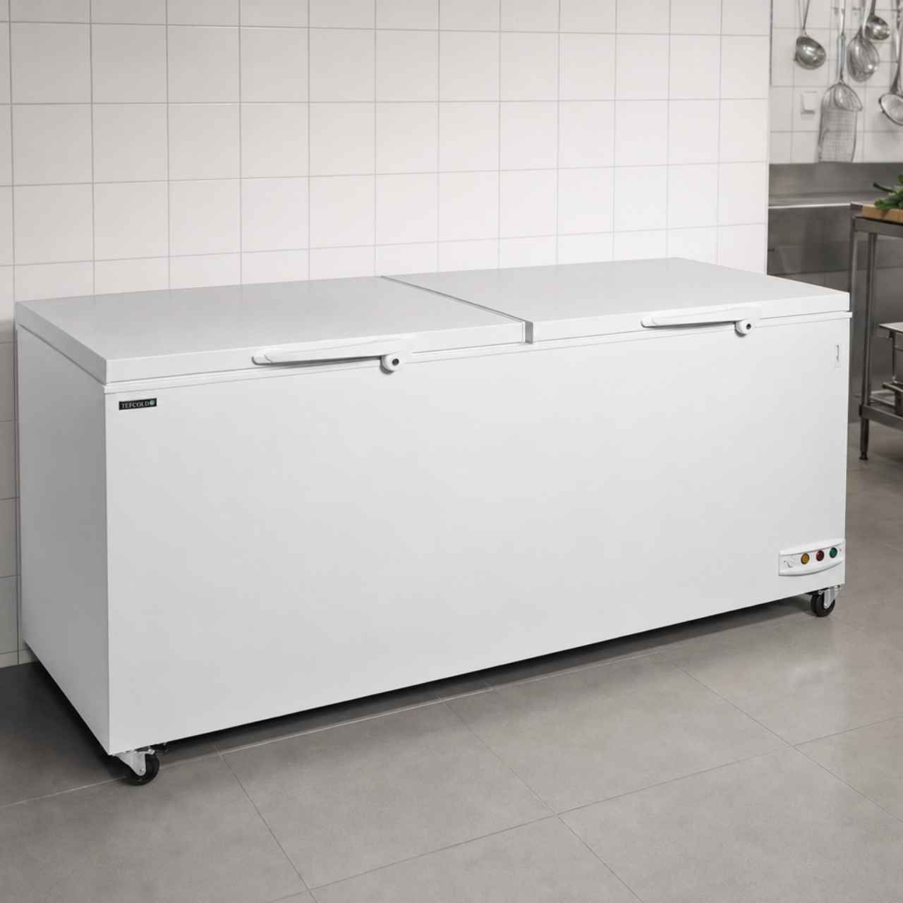 Chest freezer in commercial setting