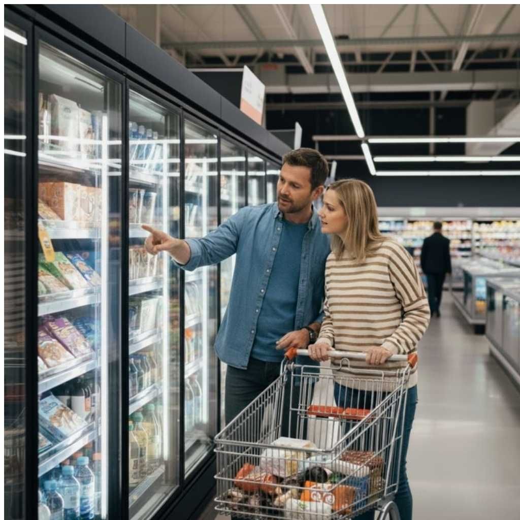 Supermarket display chillers and multidecks