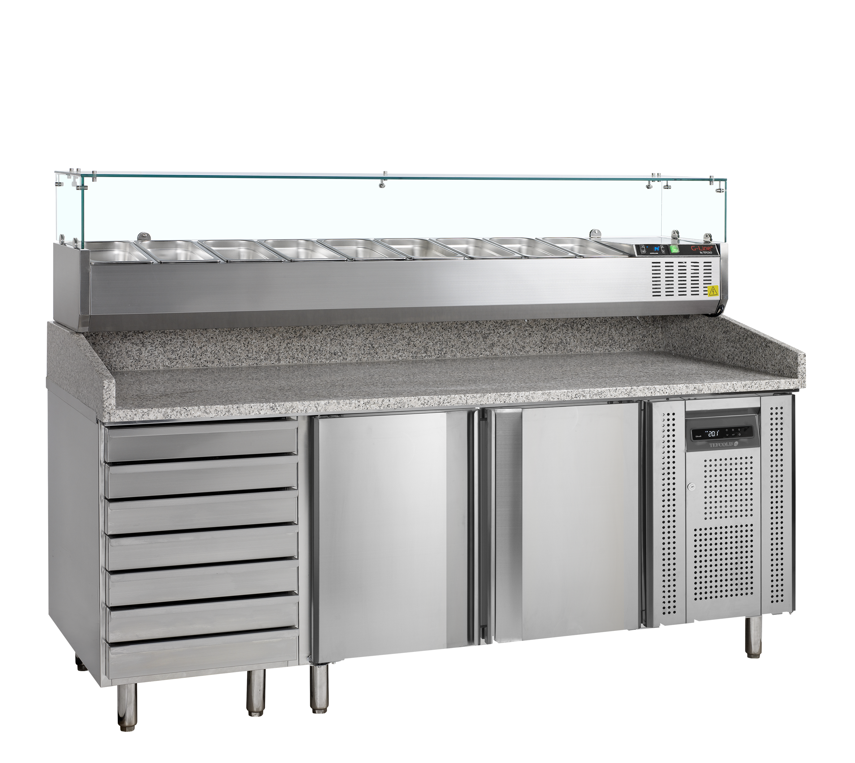 PT1310 + GVC38-200 - Pizzabord inkl. opsats - G92940