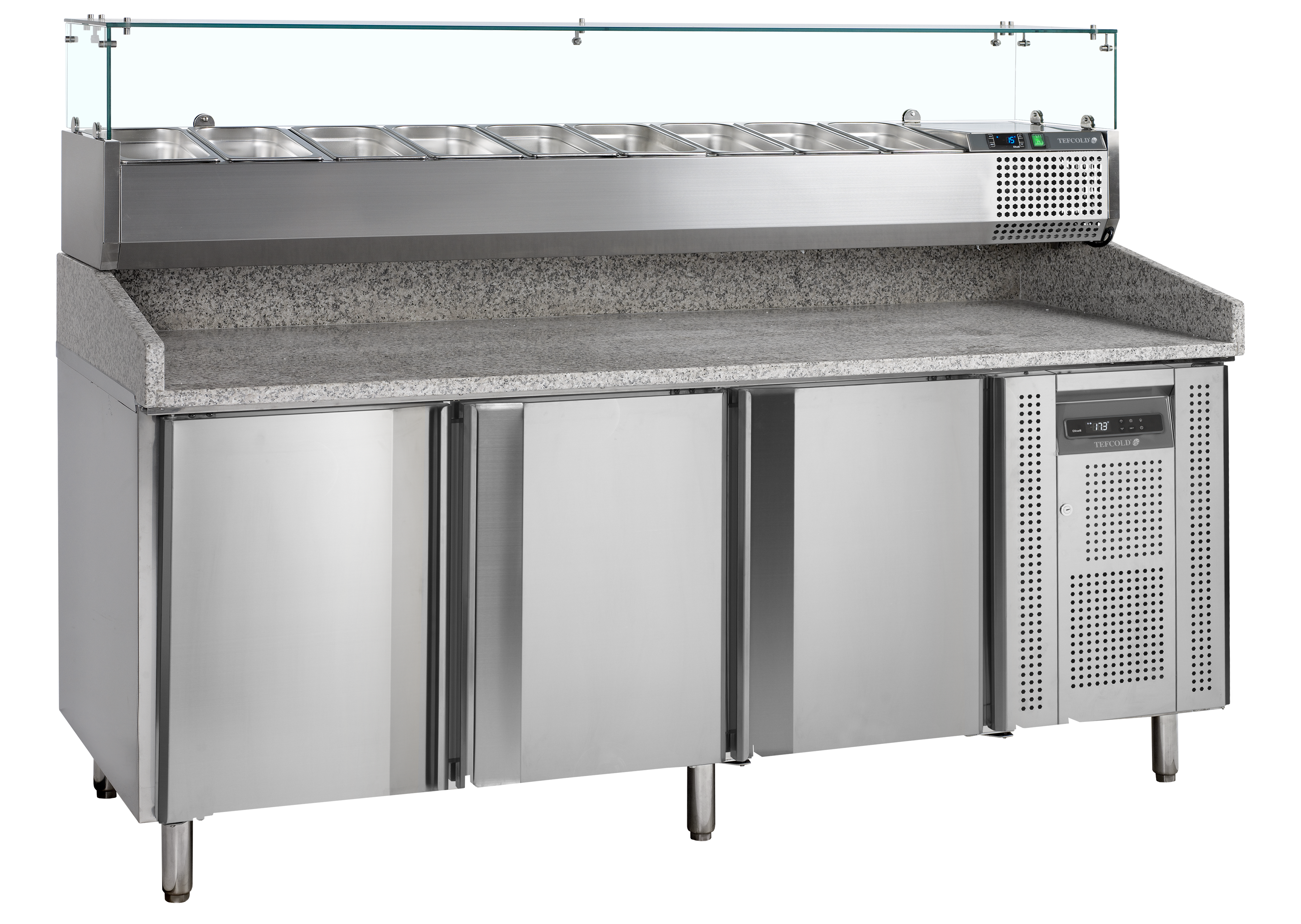 Table à pizza avec module pour garniture TEFCOLD-PT1300 + VK38-200