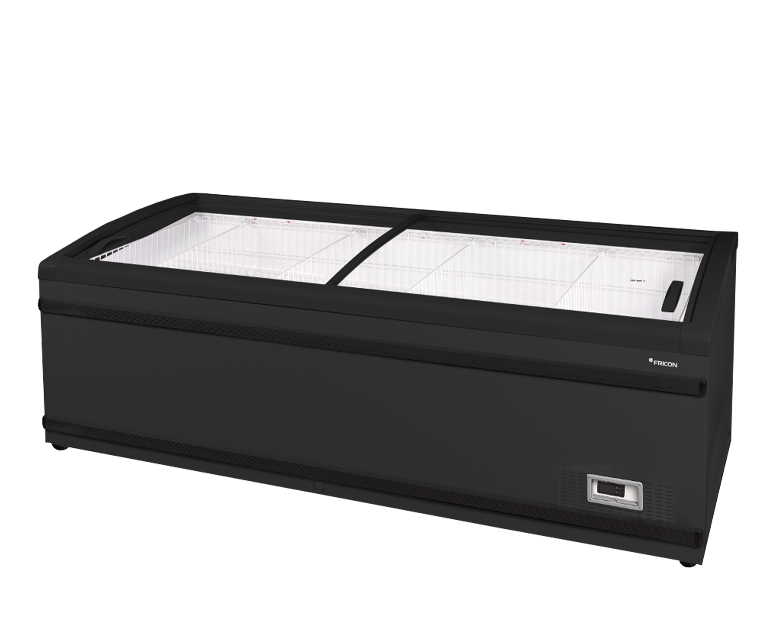 Diepvrieseiland met glazen schuifdeksels - NEWLINZ220B